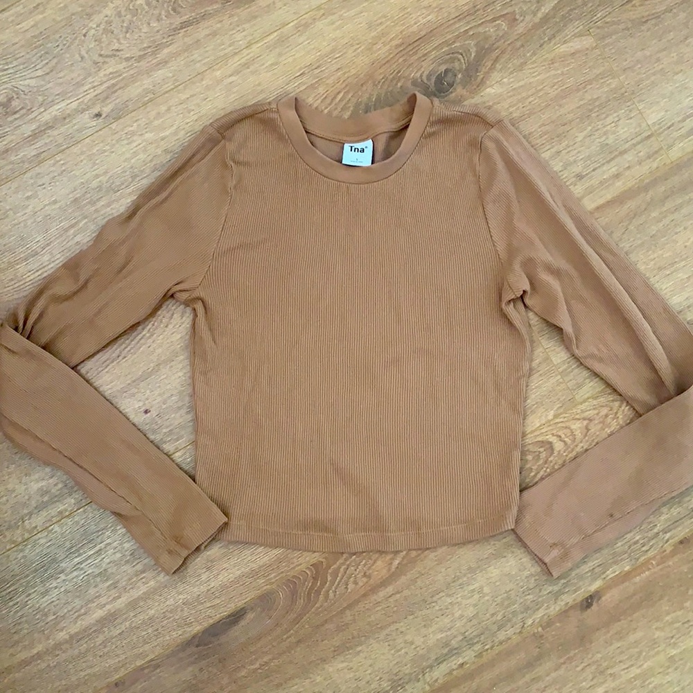 Aritzia Tan Long Sleeve Tee